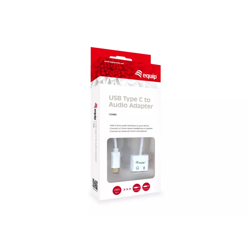 Equip USB Type C į garso adapterį