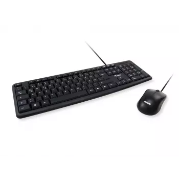Equip 245200 klaviatūra ir pelė, laidas, USB, QWERTZ vokiškas, juoda