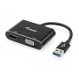 Equip USB 3.0 į HDMI/VGA (HD15) adapteris, 3.2 Gen 1 (3.1 Gen 1), USB Type-A, HDMI išvestis, 1920 x 1080 pikseliai