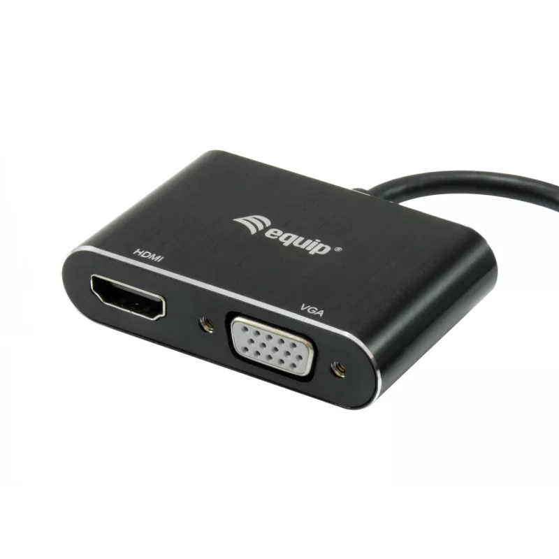 Equip USB 3.0 į HDMI/VGA (HD15) adapteris, 3.2 Gen 1 (3.1 Gen 1), USB Type-A, HDMI išvestis, 1920 x 1080 pikseliai