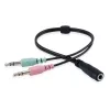EQUIP Chat Headset 245302 laidinis stereo ausinių rinkinys su mikrofonu, juodas