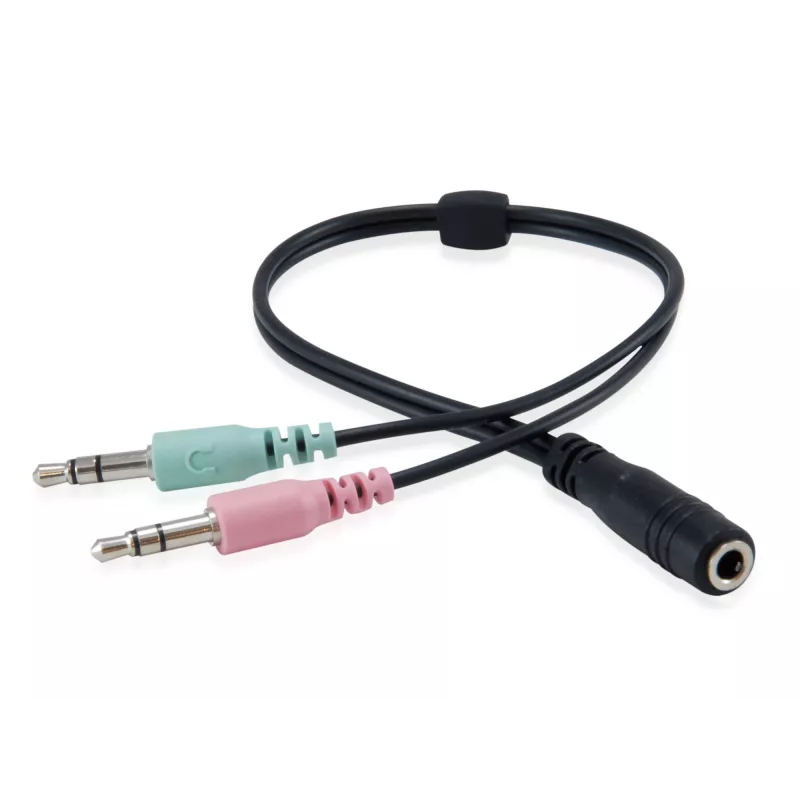 EQUIP Chat Headset 245302 laidinis stereo ausinių rinkinys su mikrofonu, juodas