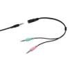 EQUIP Chat Headset 245302 laidinis stereo ausinių rinkinys su mikrofonu, juodas