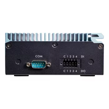 Shuttle Edge PC SPCEL02, Intel Celeron J6412, 1x HDMI, 2x 2.5G LAN, 1x COM, DIO (4x įėjimai, 4x išėjimai), 3x USB, 2x M.2, 12-24V, 24/7 nuolatinis darbas, be ventiliatoriaus, komplekte VESA ir DIN-RAIL laikikliai