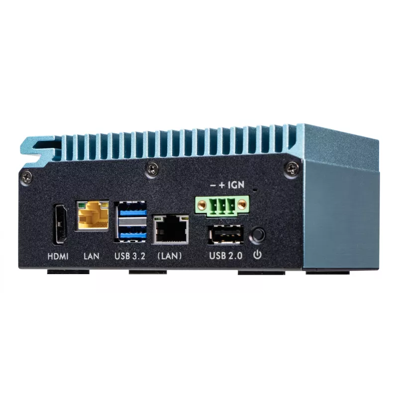Shuttle Edge PC SPCEL02, Intel Celeron J6412, 1x HDMI, 2x 2.5G LAN, 1x COM, DIO (4x įėjimai, 4x išėjimai), 3x USB, 2x M.2, 12-24V, 24/7 nuolatinis darbas, be ventiliatoriaus, komplekte VESA ir DIN-RAIL laikikliai