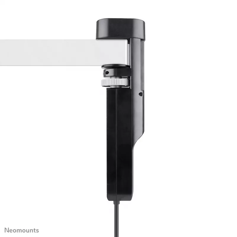 Neomounts DS22-840BL6 VOLT stalinis lizdas su spaustuku, USB-C ir USB-A prievadais - greitas įkrovimas