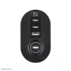 Neomounts DS22-840BL6 VOLT stalinis lizdas su spaustuku, USB-C ir USB-A prievadais - greitas įkrovimas