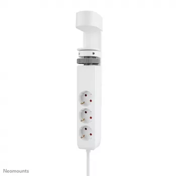 Neomounts DS22-840WH6 stalinis kištukinis lizdas su spaustuku, USB-C ir USB-A prievadais – greitas įkrovimas