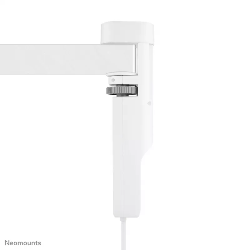 Neomounts DS22-840WH6 stalinis kištukinis lizdas su spaustuku, USB-C ir USB-A prievadais – greitas įkrovimas