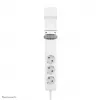 Neomounts DS22-840WH6 stalinis kištukinis lizdas su spaustuku, USB-C ir USB-A prievadais – greitas įkrovimas
