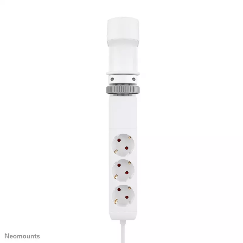 Neomounts DS22-840WH6 stalinis kištukinis lizdas su spaustuku, USB-C ir USB-A prievadais – greitas įkrovimas
