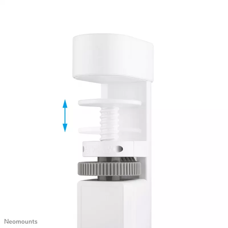 Neomounts DS22-840WH6 stalinis kištukinis lizdas su spaustuku, USB-C ir USB-A prievadais – greitas įkrovimas
