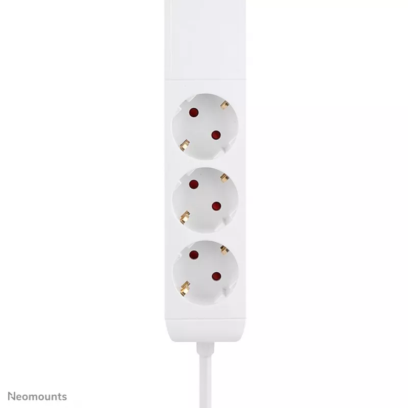 Neomounts DS22-840WH6 stalinis kištukinis lizdas su spaustuku, USB-C ir USB-A prievadais – greitas įkrovimas