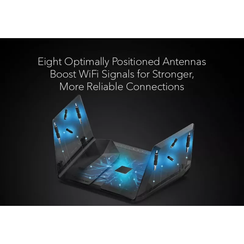 NETGEAR Nighthawk RAXE506 maršrutizatorius belaidis Gigabit Ethernet Tri-band (2,4 GHz / 5 GHz / 6 GHz) Juodas
