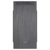 Aerocool CS108BKV1 kompiuterio korpusas Micro ATX, aliuminio šepetėliuotas priekis, juodas, 80 mm ventiliatorius