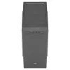 Aerocool CS108BKV1 kompiuterio korpusas Micro ATX, aliuminio šepetėliuotas priekis, juodas, 80 mm ventiliatorius