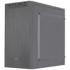 Aerocool CS108BKV1 kompiuterio korpusas Micro ATX, aliuminio šepetėliuotas priekis, juodas, 80 mm ventiliatorius