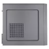 Aerocool CS108BKV1 kompiuterio korpusas Micro ATX, aliuminio šepetėliuotas priekis, juodas, 80 mm ventiliatorius