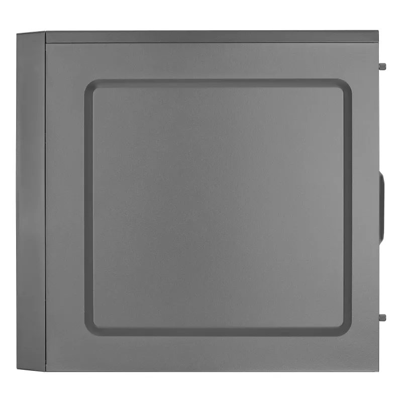 Aerocool CS108BKV1 kompiuterio korpusas Micro ATX, aliuminio šepetėliuotas priekis, juodas, 80 mm ventiliatorius