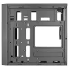 Aerocool CS108BKV1 kompiuterio korpusas Micro ATX, aliuminio šepetėliuotas priekis, juodas, 80 mm ventiliatorius