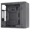 Aerocool CS108BKV1 kompiuterio korpusas Micro ATX, aliuminio šepetėliuotas priekis, juodas, 80 mm ventiliatorius