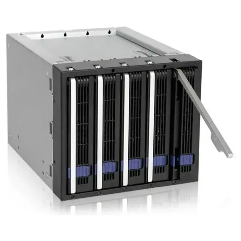 Icy Dock MB155SP-B juodas – 5 vnt. 3,5 inch SATA III diskų lentyna 3 x 5,25 inch lizduose su karšto keitimo krepšeliais