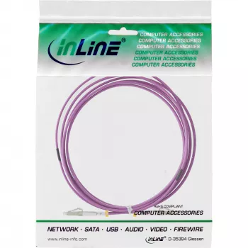 InLine Fiber Optinis Dupleksinis Laidas LC/LC 88542P 50/125µm OM4 2m