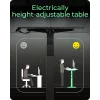 Elektra reguliuojamas aukščio stalas ICY BOX IB-EW122B-TT, juodas, 1400×700 mm, aukštis 630–1280 mm, 100 kg talpa