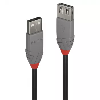 Lindy 0,2 m USB 2.0 A tipo ilginimo kabelis, Anthra Line