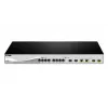 D-Link DXS-1210-12SC/E tinklo jungiklis valdomas L2 10G Ethernet (100/1000/10000) 1U juodas, sidabrinis