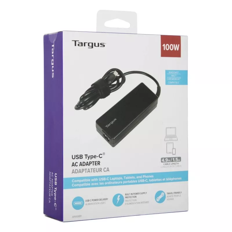 Targus APA108EU maitinimo adapteris / keitiklis, vidaus, 100 W, juodas