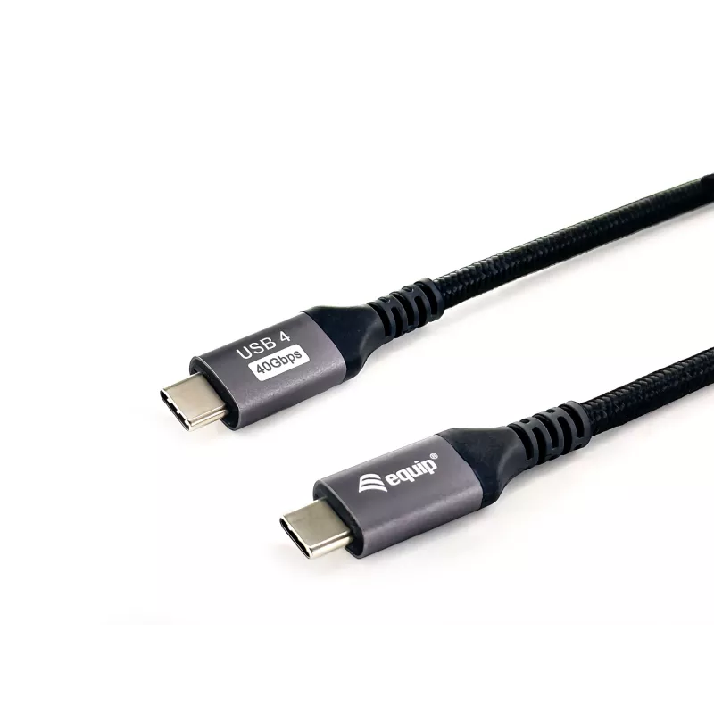 Equip USB 4 Gen 3 C to C laidas, M/M, 1,2 m, 8K/60Hz, 40Gbps, PD3.1 240W