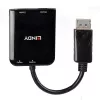 Lindy 38430 sąsajų šakotuvas DisplayPort 21600 Mbit/s juodas