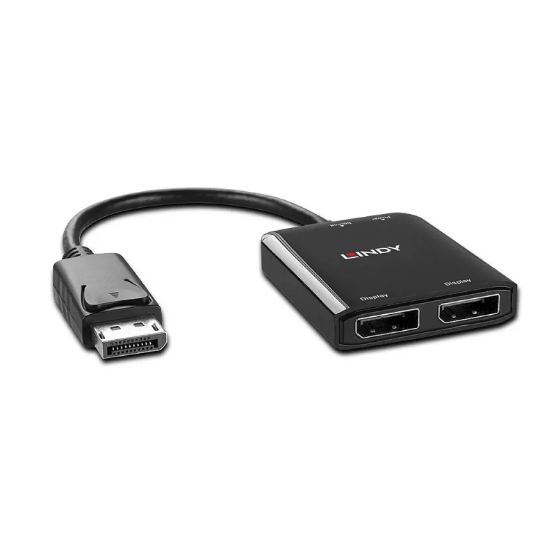 Lindy 38430 sąsajų šakotuvas DisplayPort 21600 Mbit/s juodas