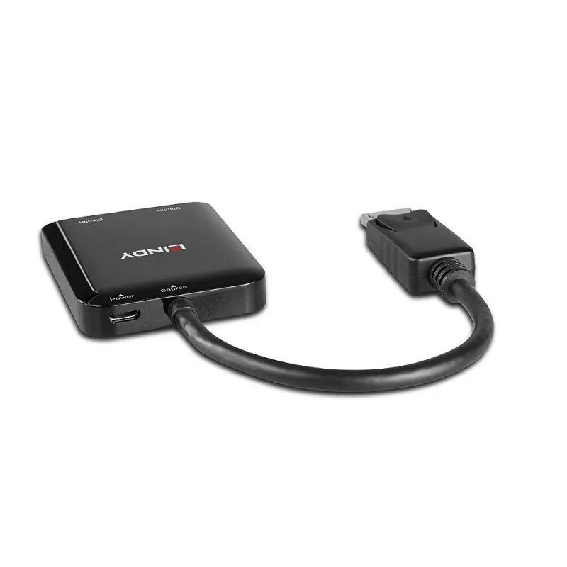 Lindy 38430 sąsajų šakotuvas DisplayPort 21600 Mbit/s juodas