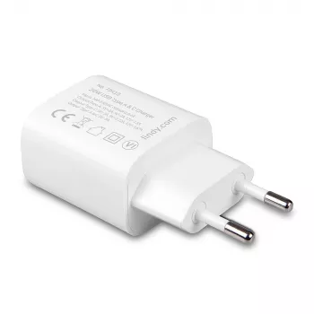 Vidinis įkroviklis Lindy 73413 universalus AC 100–240V, išėjimas 12V 3A, USB-A + USB-C, baltas