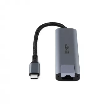Lindy USB 3.2 Gen 2 Type C šakotuvas su Gigabit Ethernet