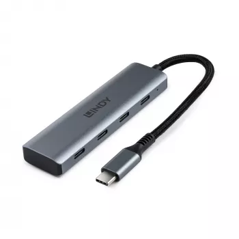 Lindy 4 prievadų USB 3.2 Gen 2 tipo C šakotuvas