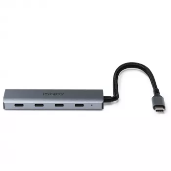 Lindy 4 prievadų USB 3.2 Gen 2 tipo C šakotuvas