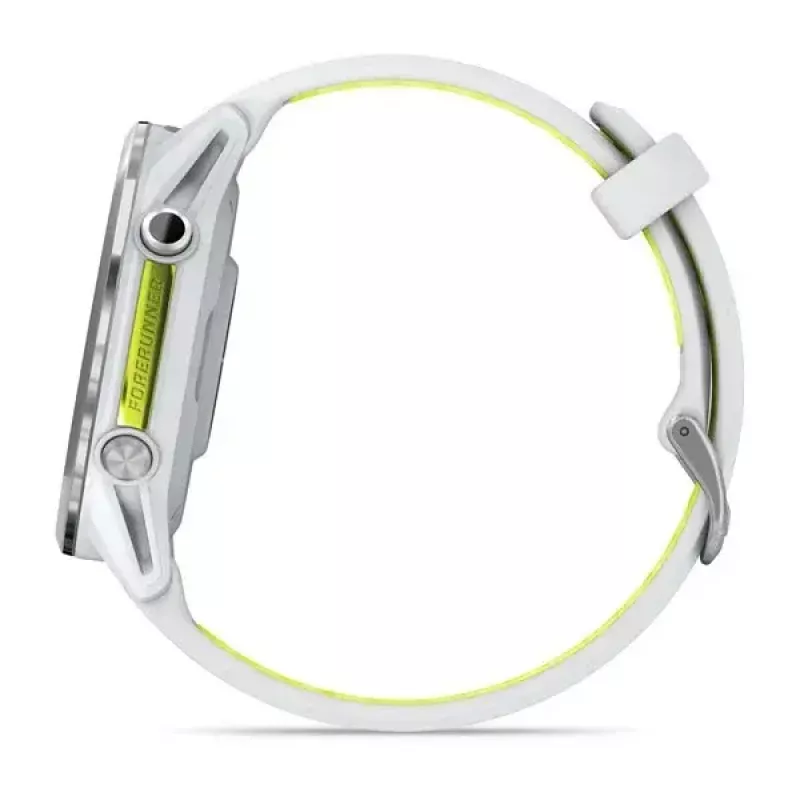 Garmin Forerunner 970 Titanium 010-02969-11 sportinis išmanusis laikrodis, Whitestone/Amp Yellow spalvų