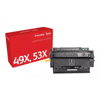 „Everyday™ Black Toner“ – Xerox perdirbtas kasetė, suderinama su HP 49X 53X (Q5949X/Q7553X), didelė talpa
