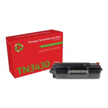 Atgamintas toneris „Everyday™ Mono Remanufactured Toner by Xerox“, suderinamas su Brother TN-3430, standartinės talpos