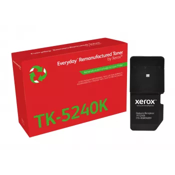 Juodas perdirbtas toneris Everyday™ Black Remanufactured Toner by Xerox, suderinamas su Kyocera TK-5240K, standartinės talpos