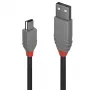 Lindy 3 m USB 2.0 A tipo – Mini-B laidas, Anthra Line