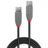 Lindy 0,5 m USB 2.0 A tipo prailginimo kabelis, Anthra Line