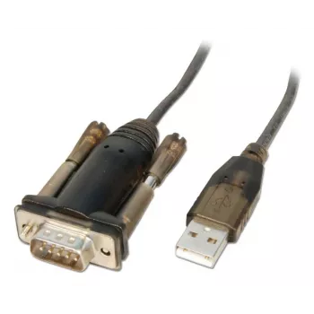 Lindy USB į RS-232 keitiklis Lite, pilka, permatoma, 1.5 m, USB-A, RS-232, kištukas-kištukas