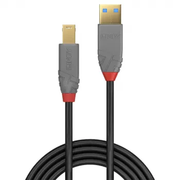 Lindy 3 m USB 3.2 A tipo į B tipo laidas, 5 Gbps, Anthra Line
