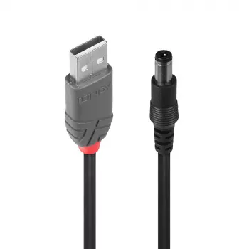 Lindy USB 2.0 Type A į 5,5 mm nuolatinės srovės kabelis, 1,5 m