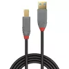 Lindy 2m USB 3.2 A–B laidas, 5Gbps, Anthra Line