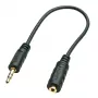 3,5 mm kištukas – 2,5 mm lizdo garso adapteris, 20 cm, juodas